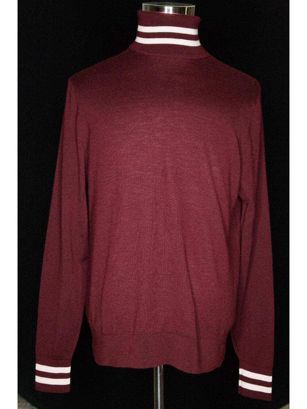 Men's Todd Snyder Italian Merino Turtleneck Sweater Red Burgundy Sz XL